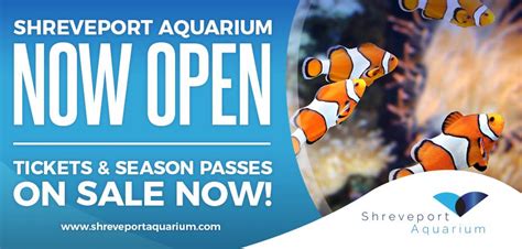 Shreveport aquarium tickets - Oct 14, 2023 · Not worth the price! Save your money. We paid nearly $100 per ticket and I probably would’ve paid closer to $25 per ticket. Rating: 5 out of 5 It was amazing by Lulu on 10/3/23 Peoria Civic Center - Peoria. I loved how everything turned out! My children and I had a lot of fun! Rating: 5 out of 5 Bluey was awsome by Riggs, L on 10/3/23 Peoria ... 